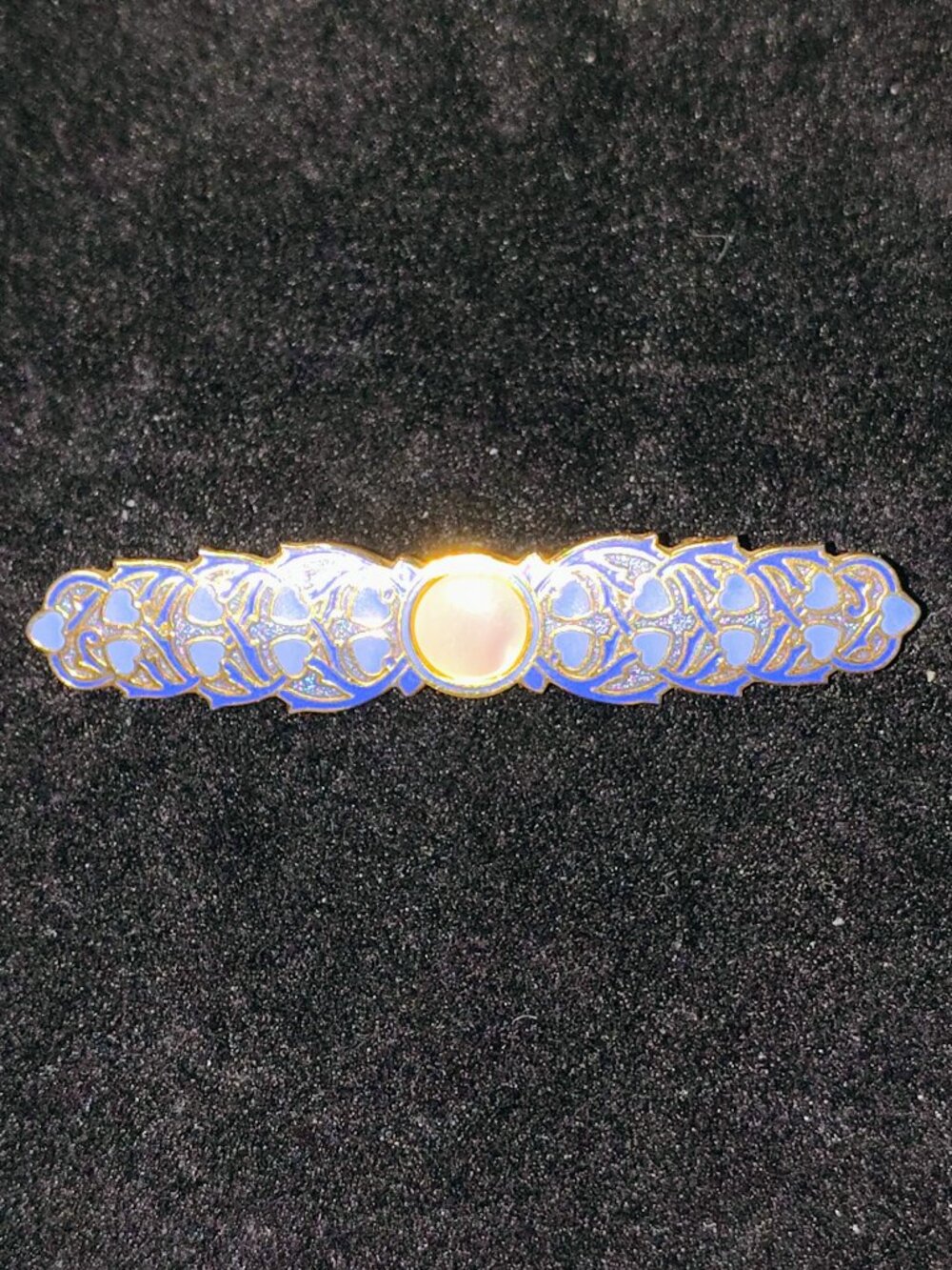 Vintage Isle of Skye Enamel Bar Brooch – Art Deco Revival, 1980s